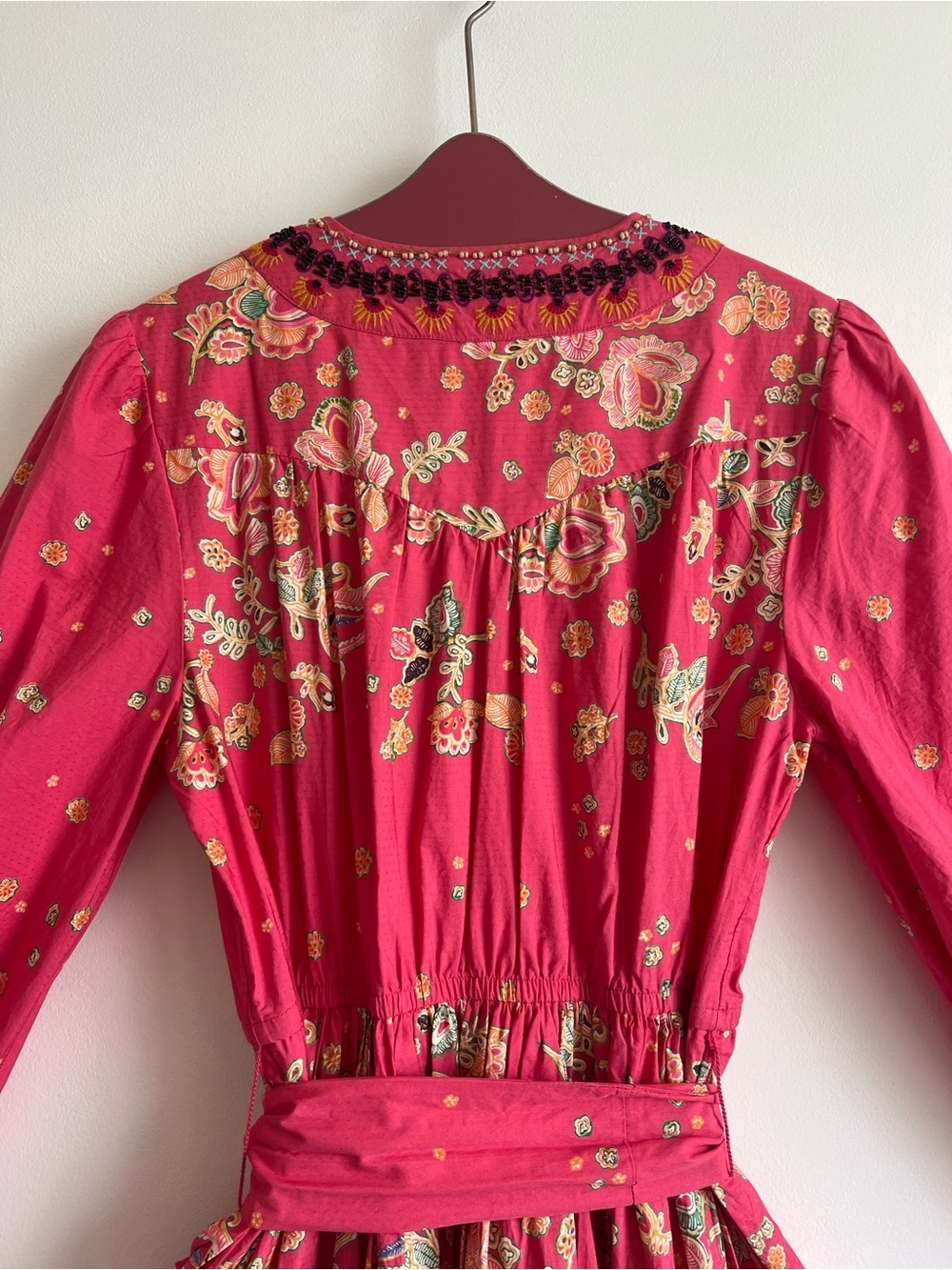 Anthropologie Raquel Embroidered Mini Dress in Pink Combo - Picture 12 of 16